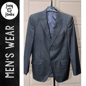 Men's Paul Smith Charcoal Gray 100% Wool Sport Coat Blazer Jacket Size 40R